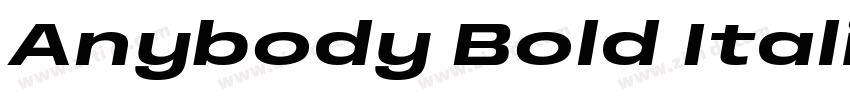 Anybody Bold Italic字体转换